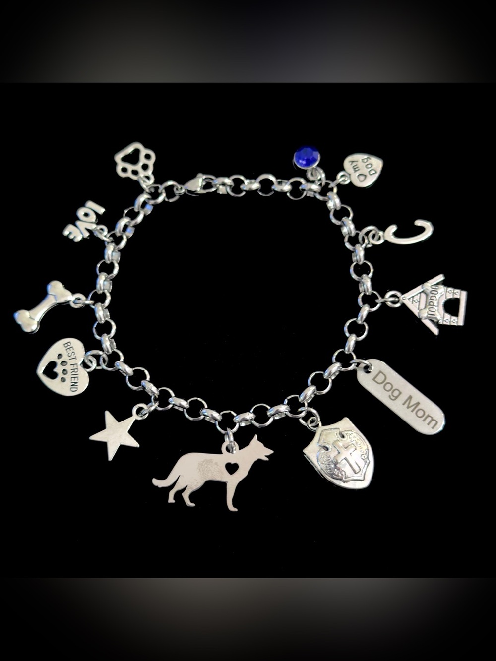 German Shepard Charm Bracelet Dog Mom